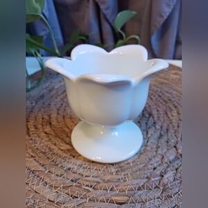 XCell White Lotus Ceramic Dessert Fruit Cup Planter Single Or Replacement Piece